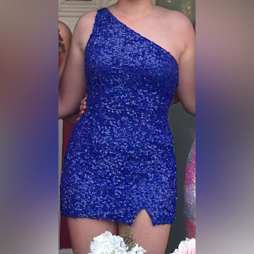 SHERRI HILL Homecoming Blue Dress